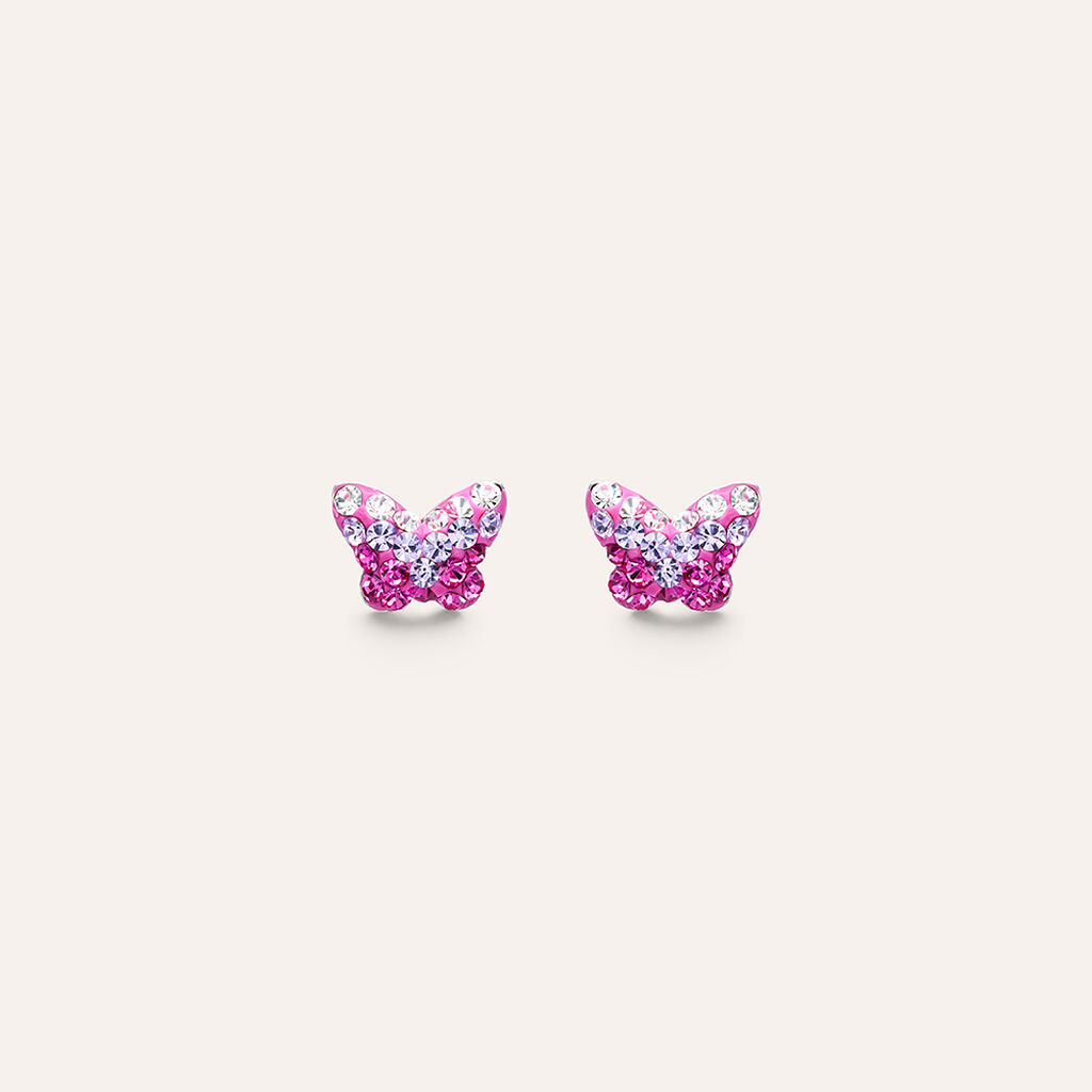 Orecchini Lobo Silver Baby Argento Rodiato Cristallo - Gioielli Bambino | Stroili