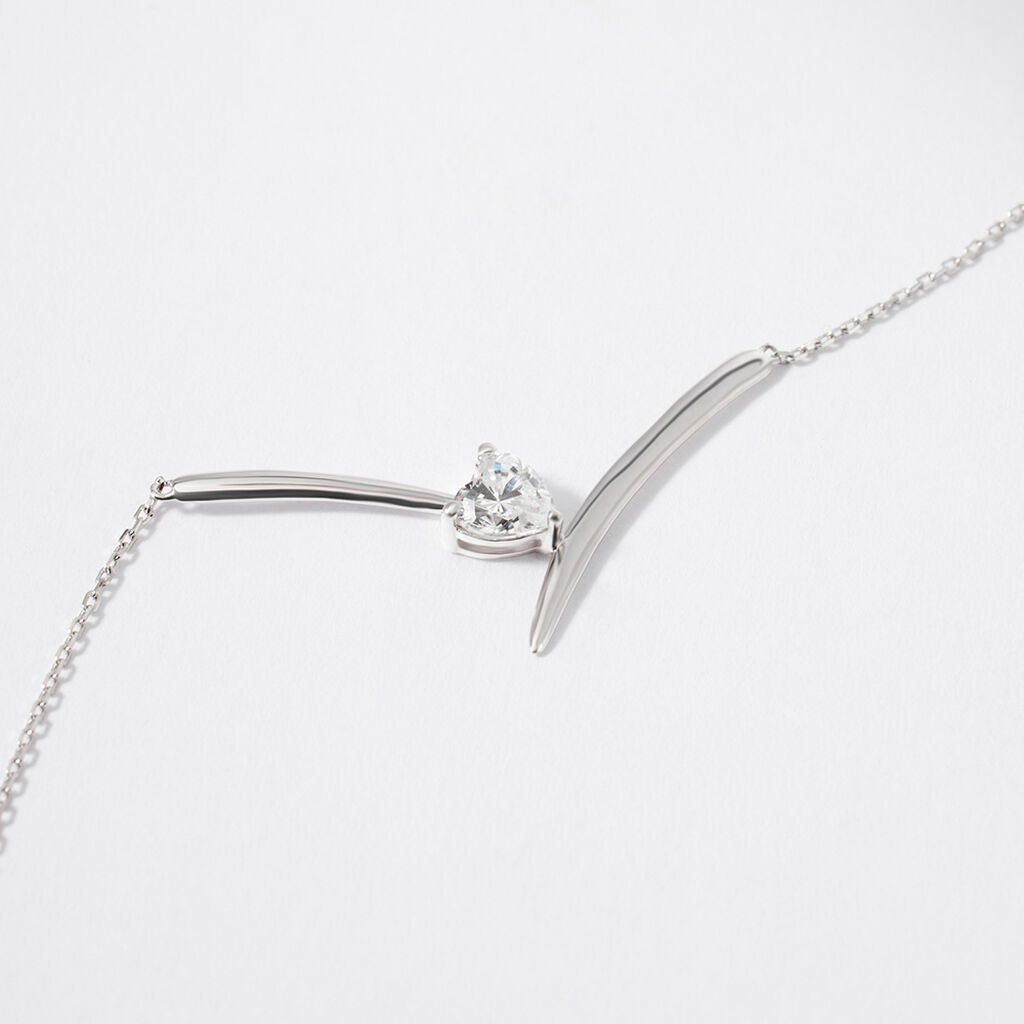 Collana Punto Luce Claire Oro Bianco Cubic Zirconia - Collane Punto Luce Donna | Stroili