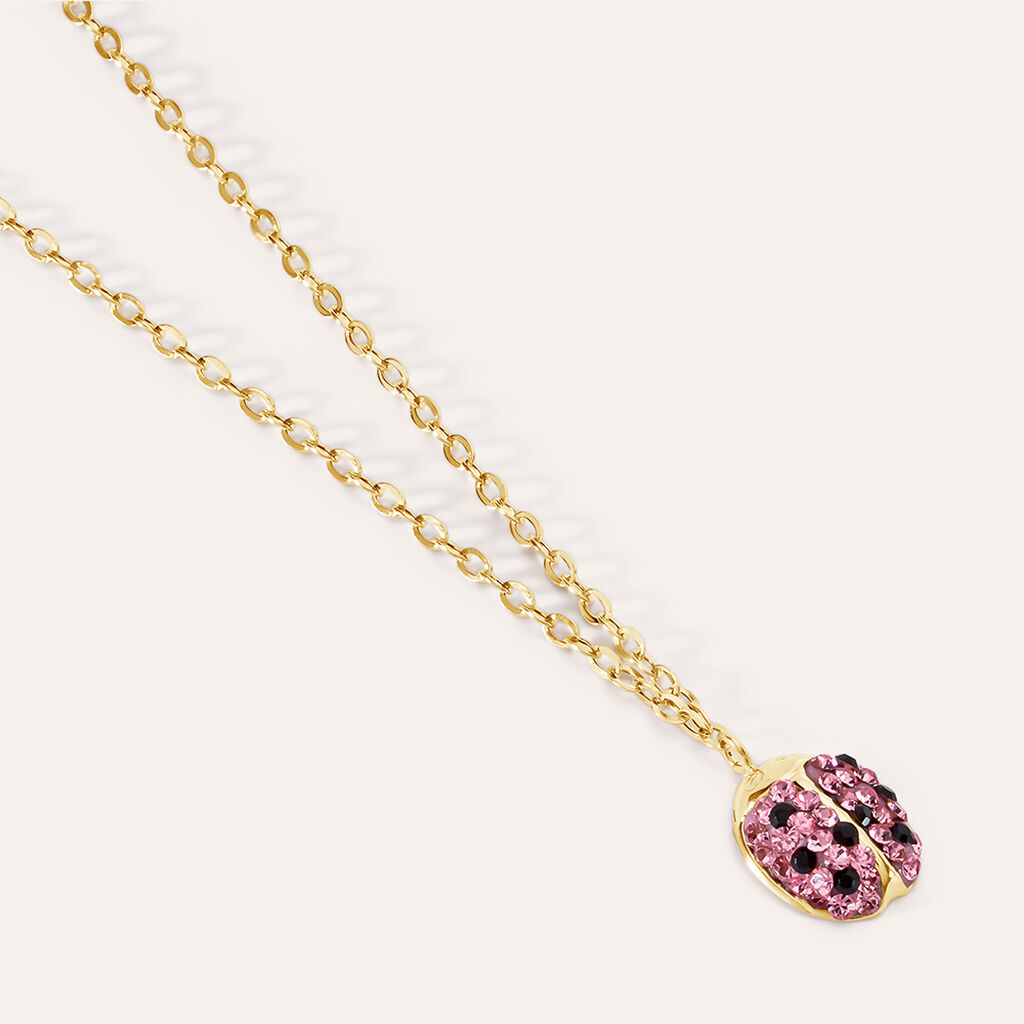 Collana Mon Petit Oro Giallo Cristallo