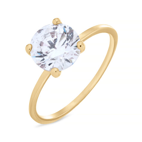 Anello Solitario Golden Dream Placcato Oro Giallo Cubic Zirconia - Anelli con Pietre Donna | Stroili