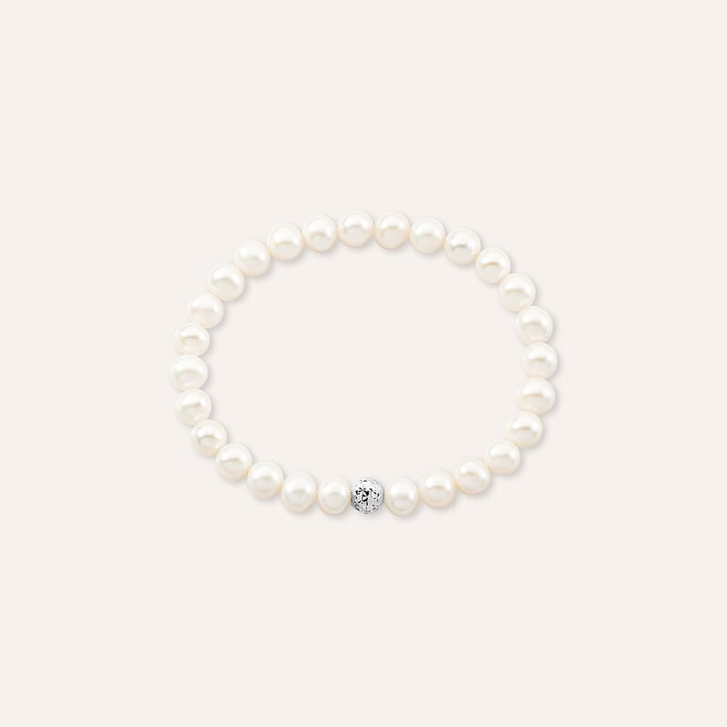 Bracciale Gabrielle Oro Bianco Perla D'Acqua Dolce - Bracciali Donna | Stroili