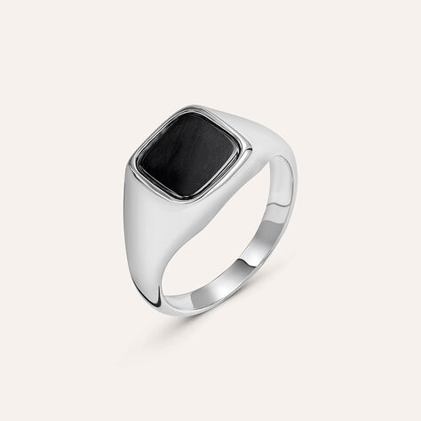Anello Chevalier Silver Collection Argento Rodiato Onice - Anelli Chevalier Donna | Stroili