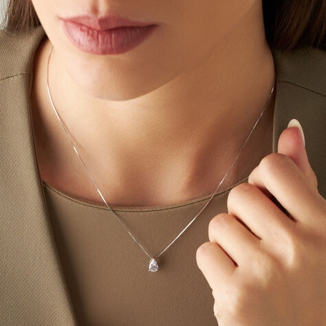 Collana Punto Luce Claire Oro Bianco Cubic Zirconia - Collane Punto Luce Donna | Stroili