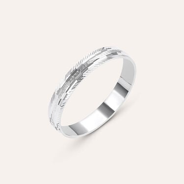 Fede Classica Diamantata 3 mm Oro Bianco