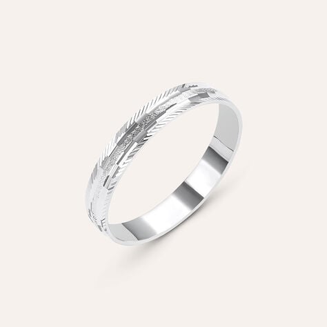 Fede Classica Diamantata 3 mm Oro Bianco - Anelli con Incisione Donna | Stroili