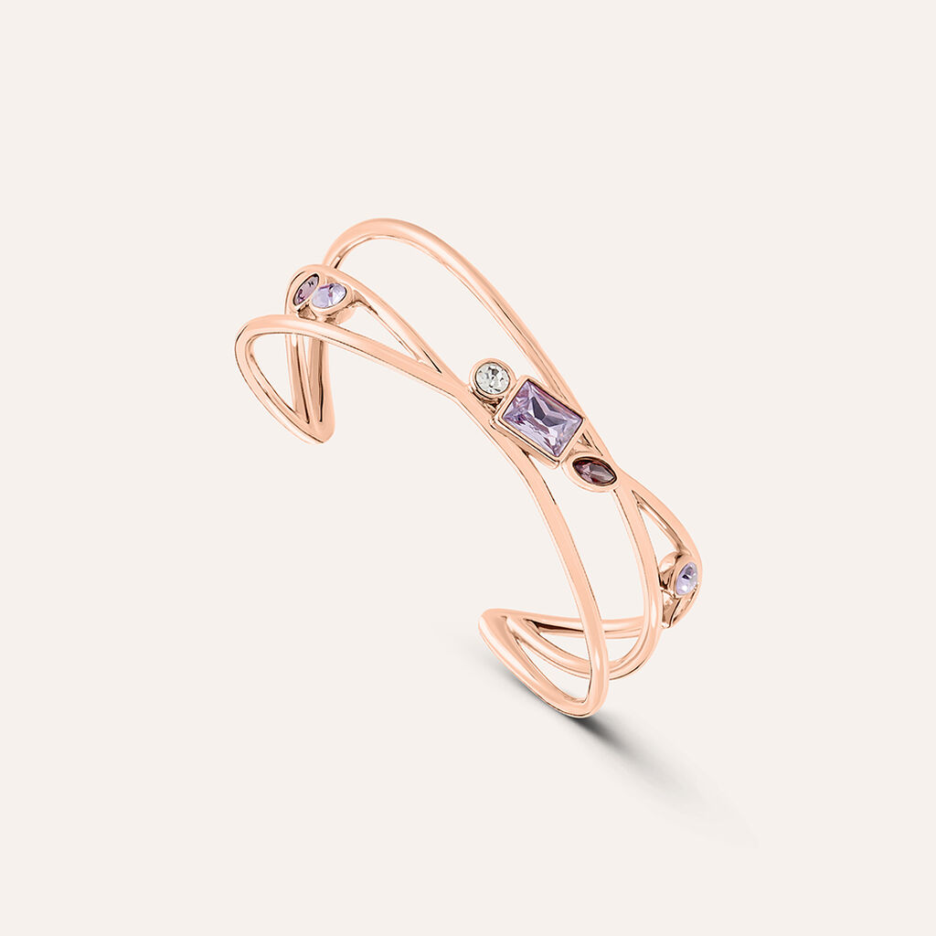 Bangle Violet Ottone Rosa Cristallo