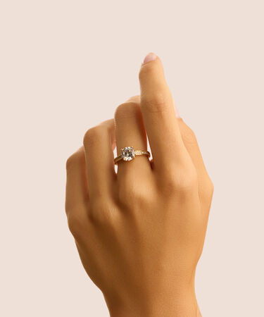 Anello Solitario Golden Dream Placcato Oro Giallo Cubic Zirconia