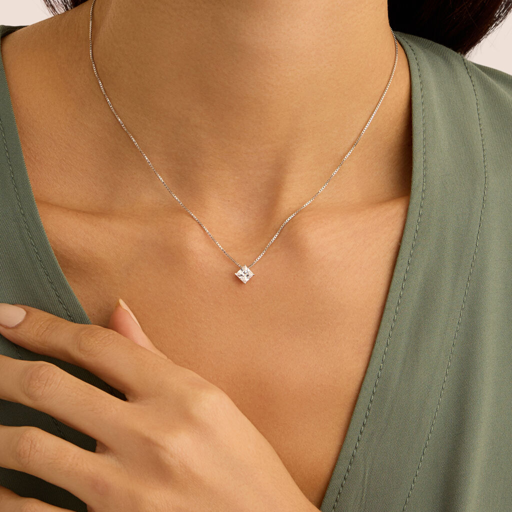 Collana Punto Luce Silver Elegance Argento Bianco Cubic Zirconia