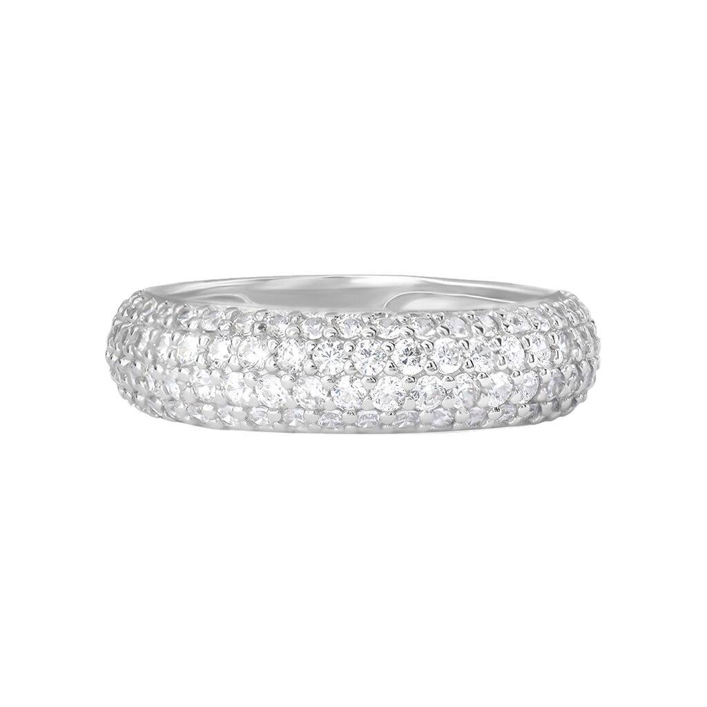 Anello Fascia Silver Shine Argento Rodiato Cubic Zirconia - Anelli con Pietre Donna | Stroili