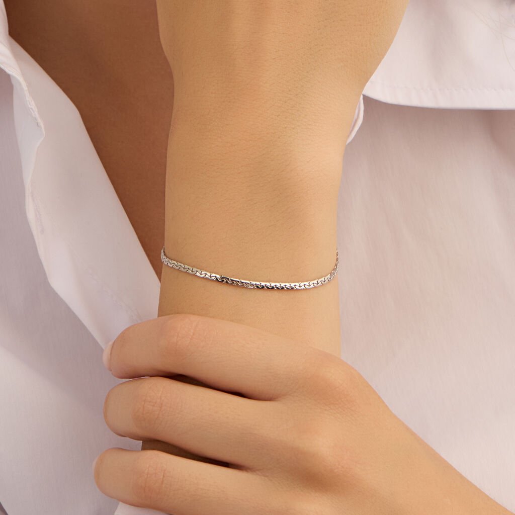 Bracciale Catena Colette Oro Bianco - Bracciali Donna | Stroili