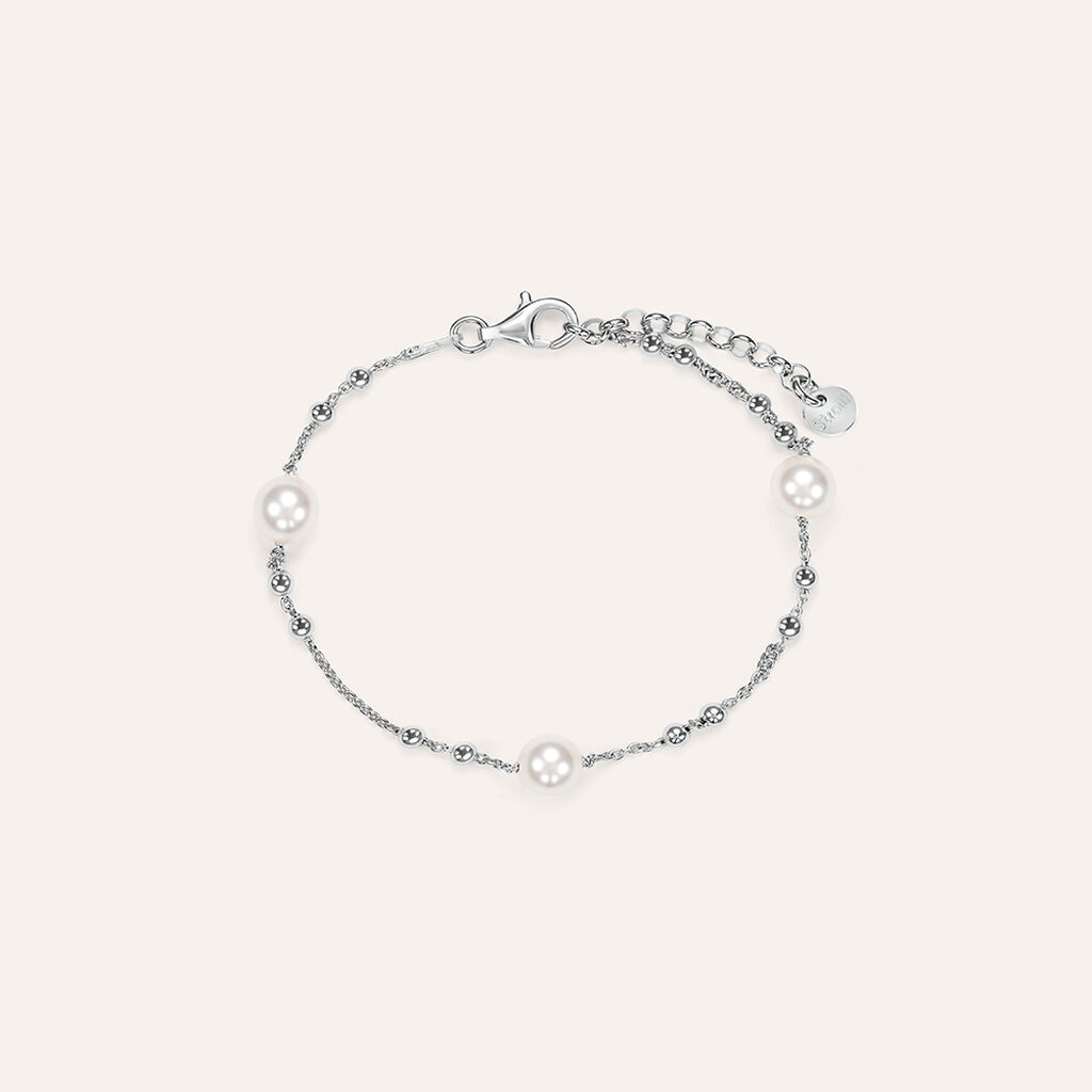 Bracciale Silver Pearls Argento Rodiato Perla sintentica