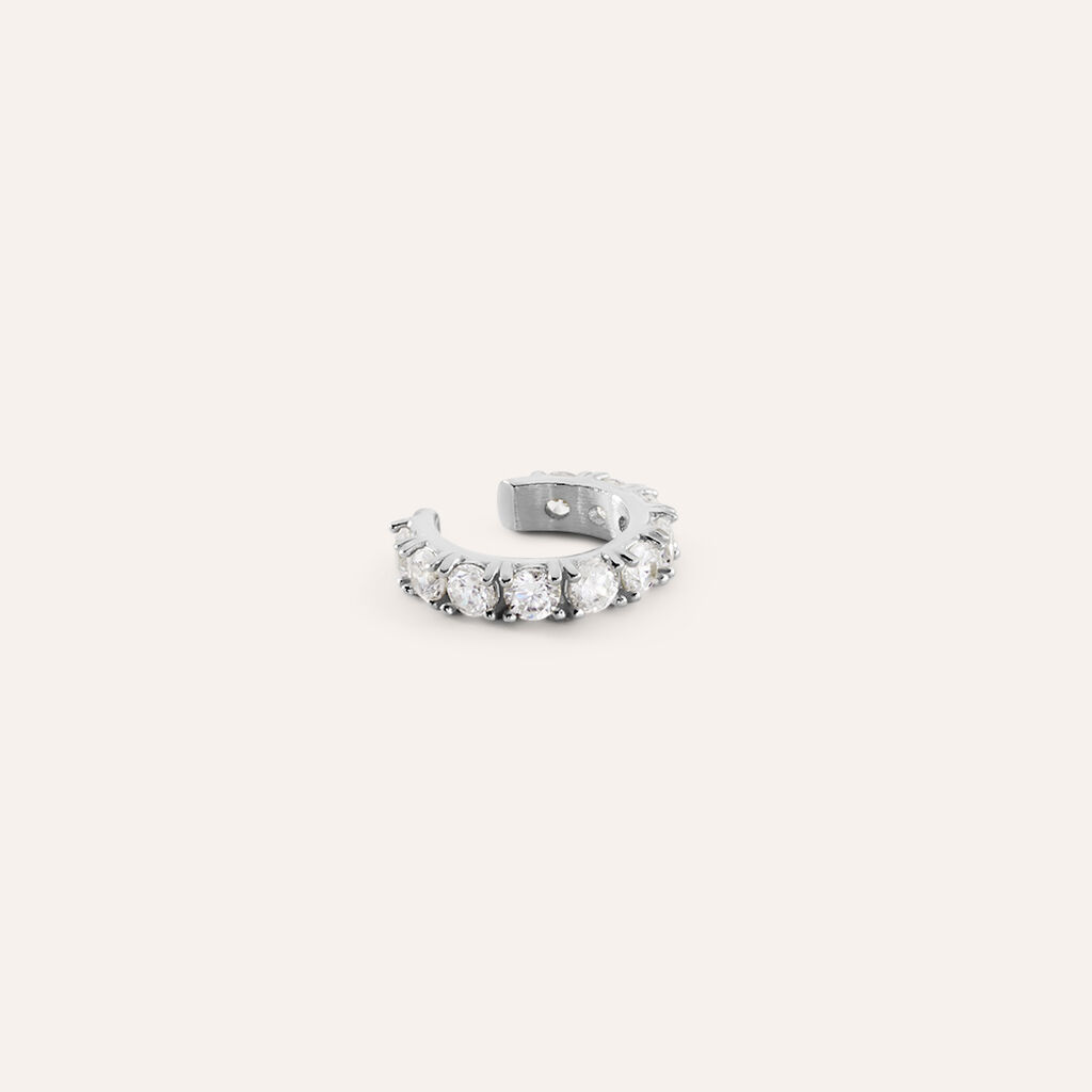 Ear Cuff Aura Acciaio Cubic Zirconia