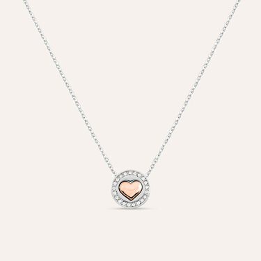 Collana Sunrise Acciaio Rosa Cristallo