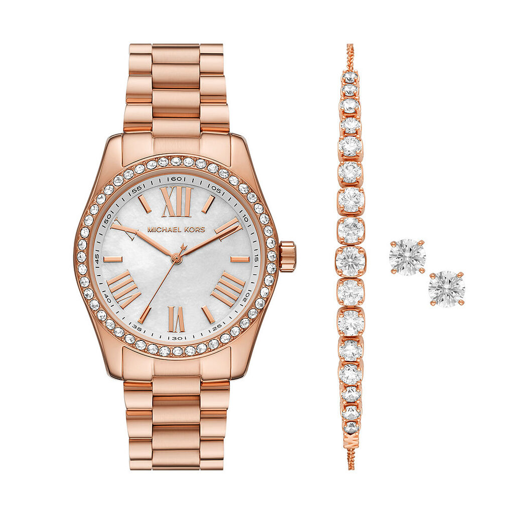 Combo Orologio Al Quarzo Michael Kors Lexington Mk1088set