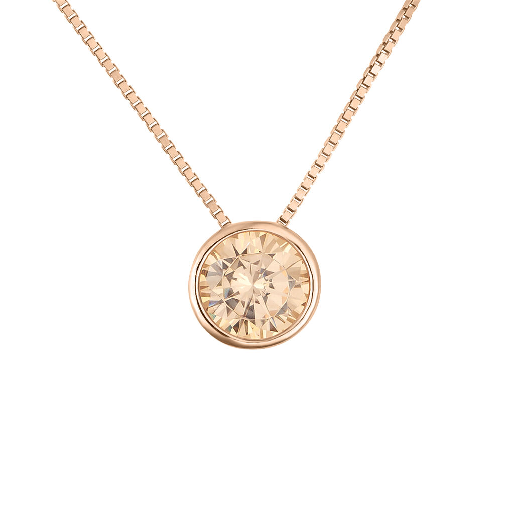 Collana Punto Luce Silver Rainbow Argento Rosa Cubic Zirconia