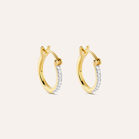 Orecchini A Cerchio Grace Oro Giallo Diamante - Orecchini a Cerchio Donna | Stroili