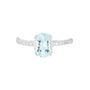 Anello Solitario Acquamarina Oro Bianco Acquamarina Diamante
