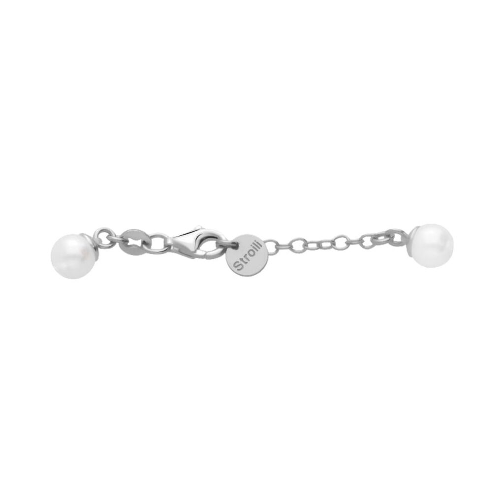 Bracciale Silver Pearls Argento Bicolore Bianco / Rosa Perla sintentica Cubic Zirconia