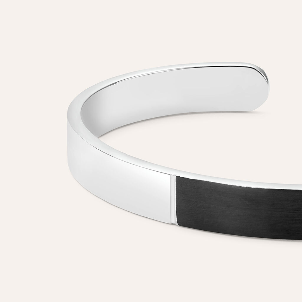 Bangle Man Code Acciaio Nero - Bracciali Rigidi Uomo | Stroili