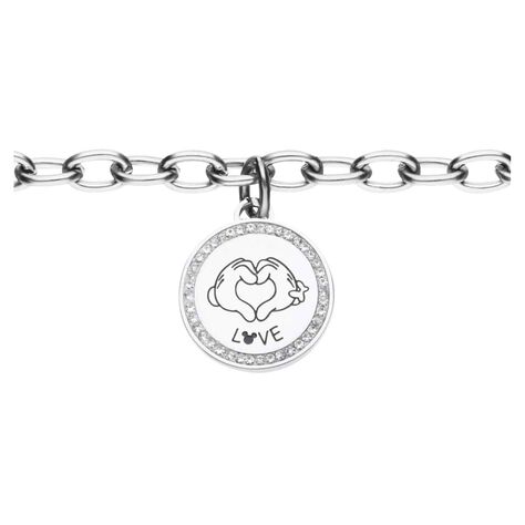 Bracciale Lady Message Acciaio Disney e Cristalli - Bracciali Donna | Stroili