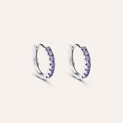 Orecchini A Cerchio Silver Rainbow Argento Rodiato Cubic Zirconia - Orecchini a Cerchio Donna | Stroili