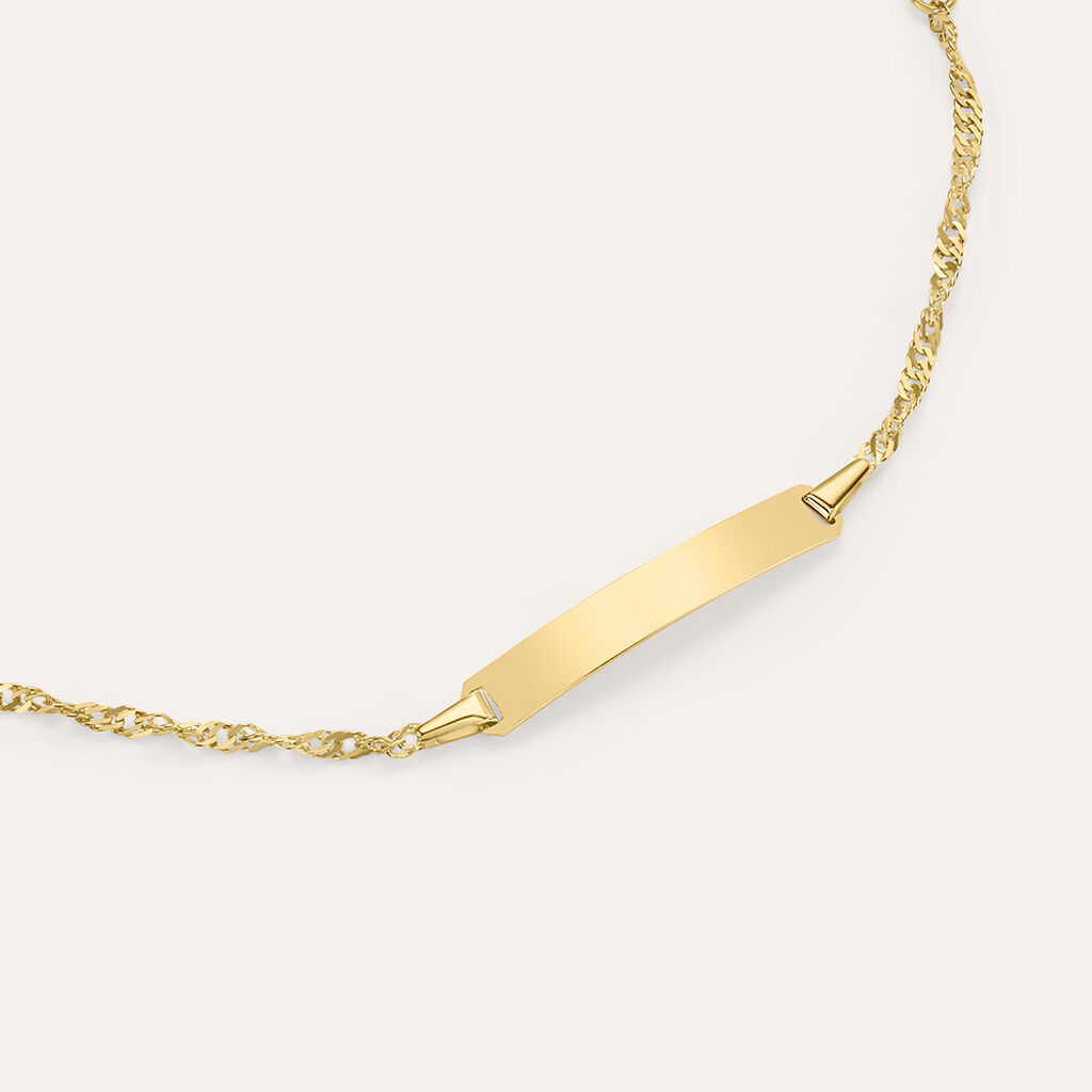 Bracciale Con Targhetta Holy Oro Giallo