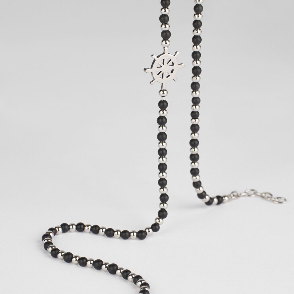 Bracciale Man Code Acciaio Onice