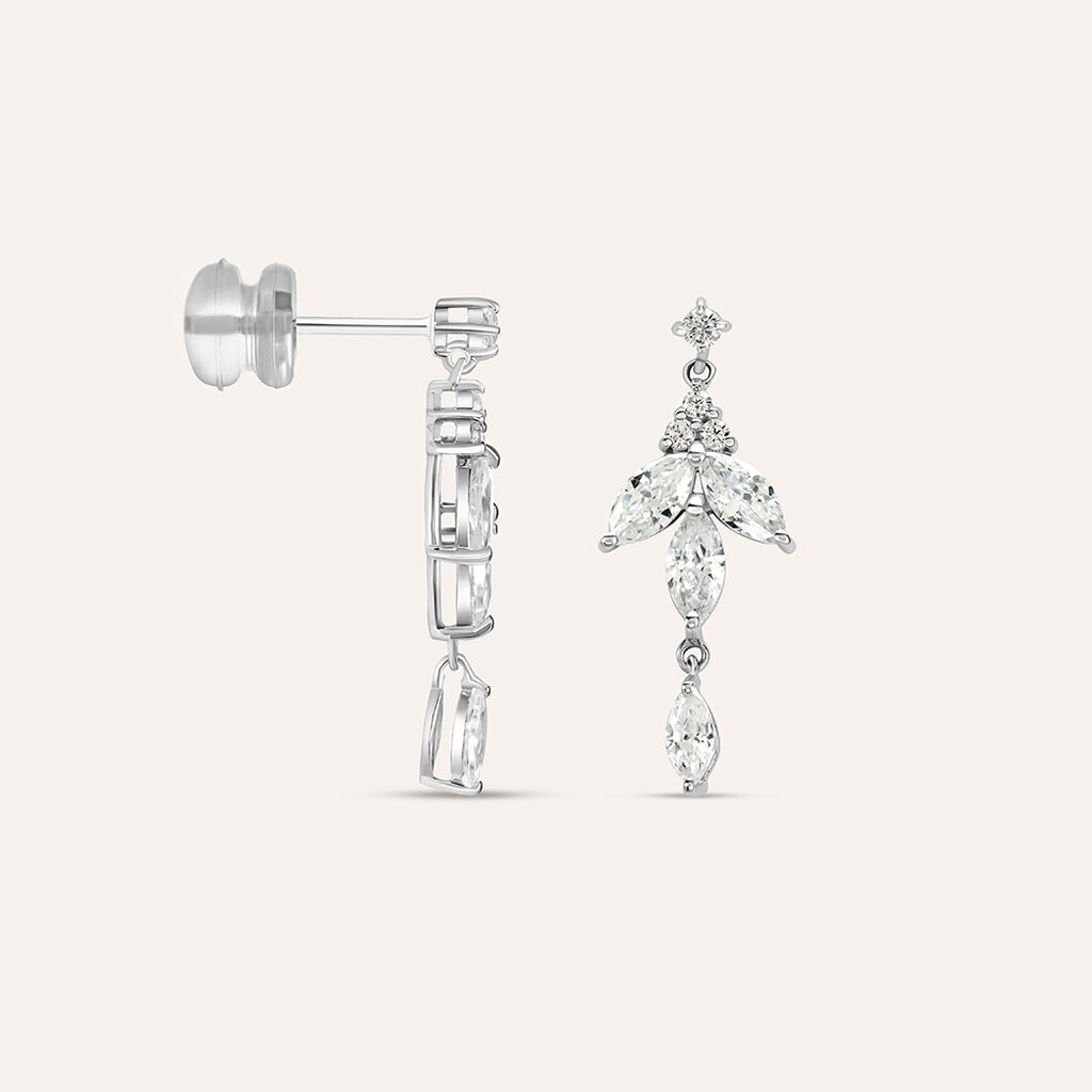 Orecchini Pendenti Claire Oro Bianco Cubic Zirconia - Orecchini Pendenti Donna | Stroili