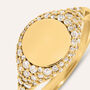 Anello Chevalier Silver Glow Argento Dorato Cubic Zirconia