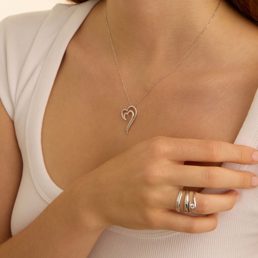 Collana Claire Oro Bianco Cubic Zirconia