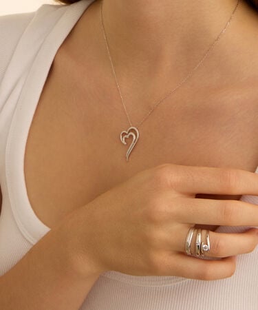 Collana Claire Oro Bianco Cubic Zirconia