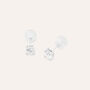 Orecchini Lobo Punto Luce Claire Oro Bianco Cubic Zirconia