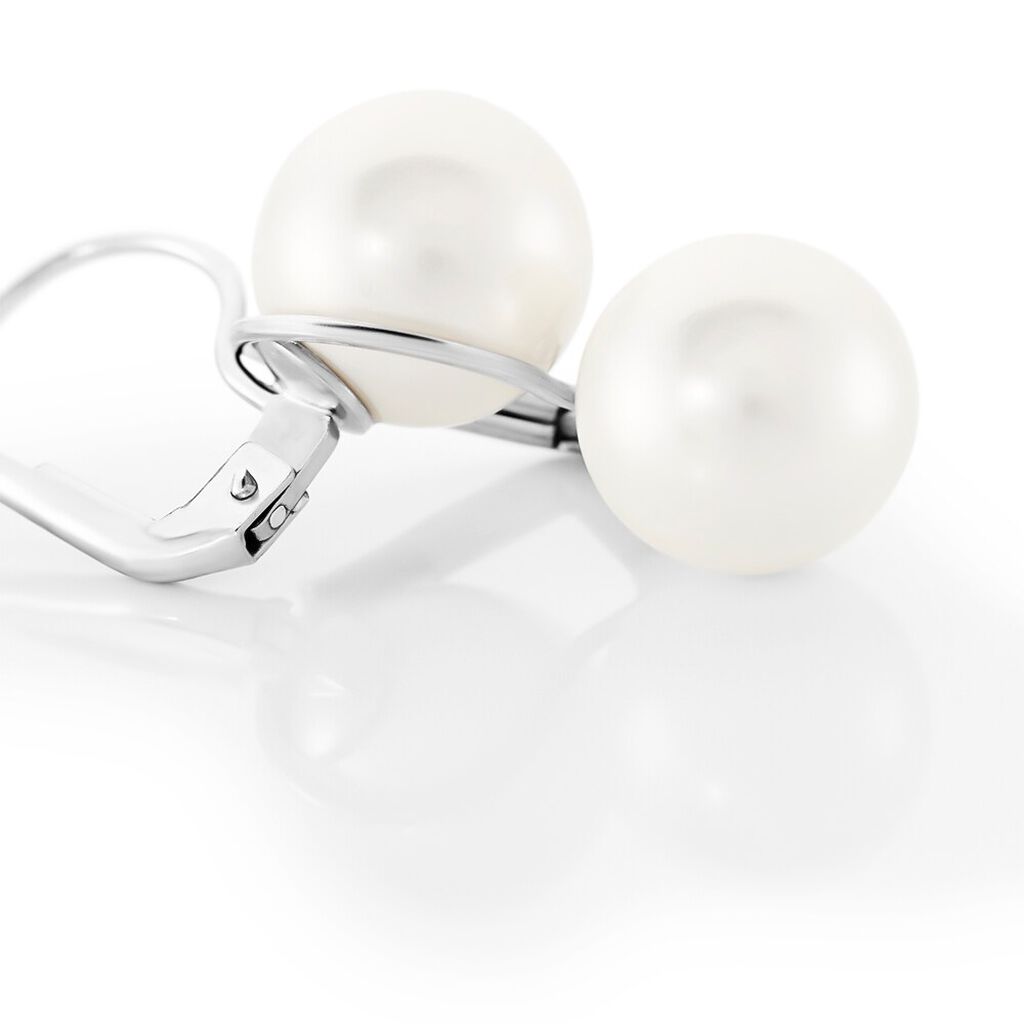 Orecchini Pendenti Silver Pearls Argento Rodiato Perla sintentica