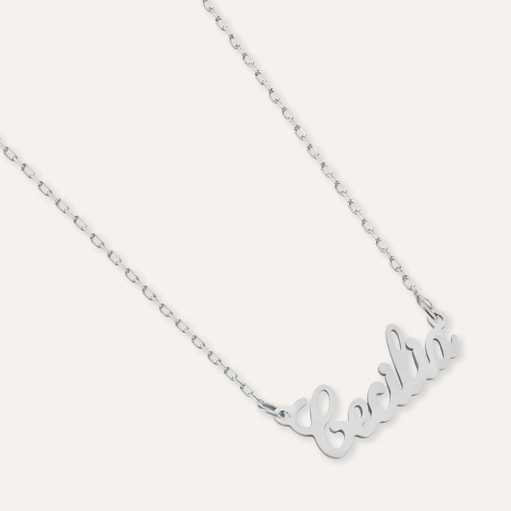 Collana Cecilia Gold Names Oro Bianco