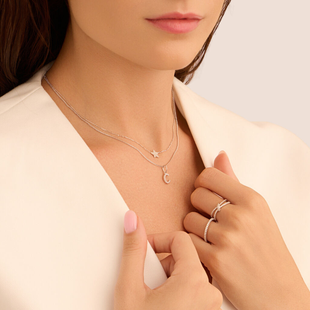 Collana Sophia Oro Bianco Diamante