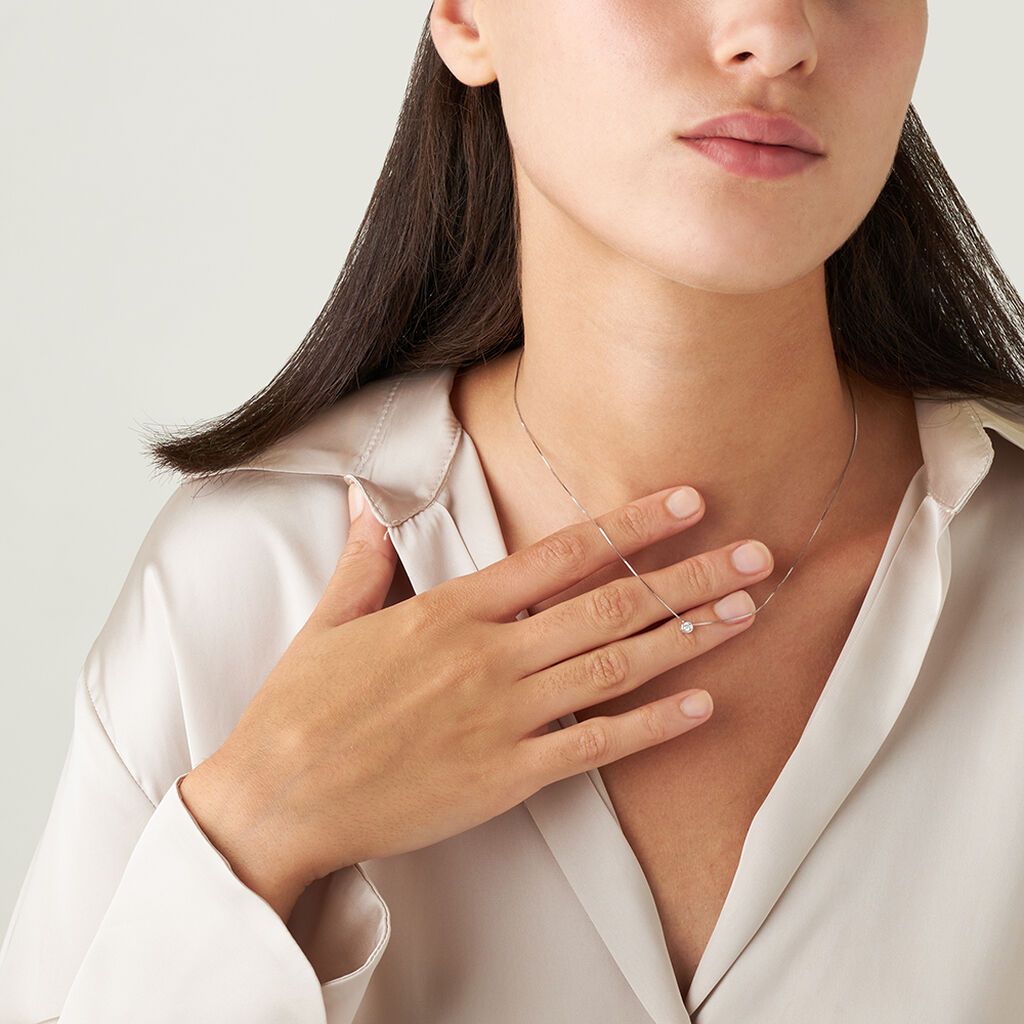 Collana Punto Luce Firmamenti Oro Bianco Diamante - Collane Punto Luce Donna | Stroili
