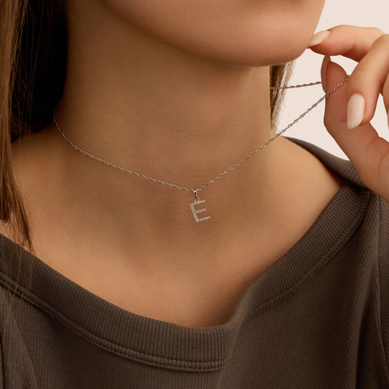 Pendente Poème Oro Bianco Cubic Zirconia - Ciondoli Donna | Stroili