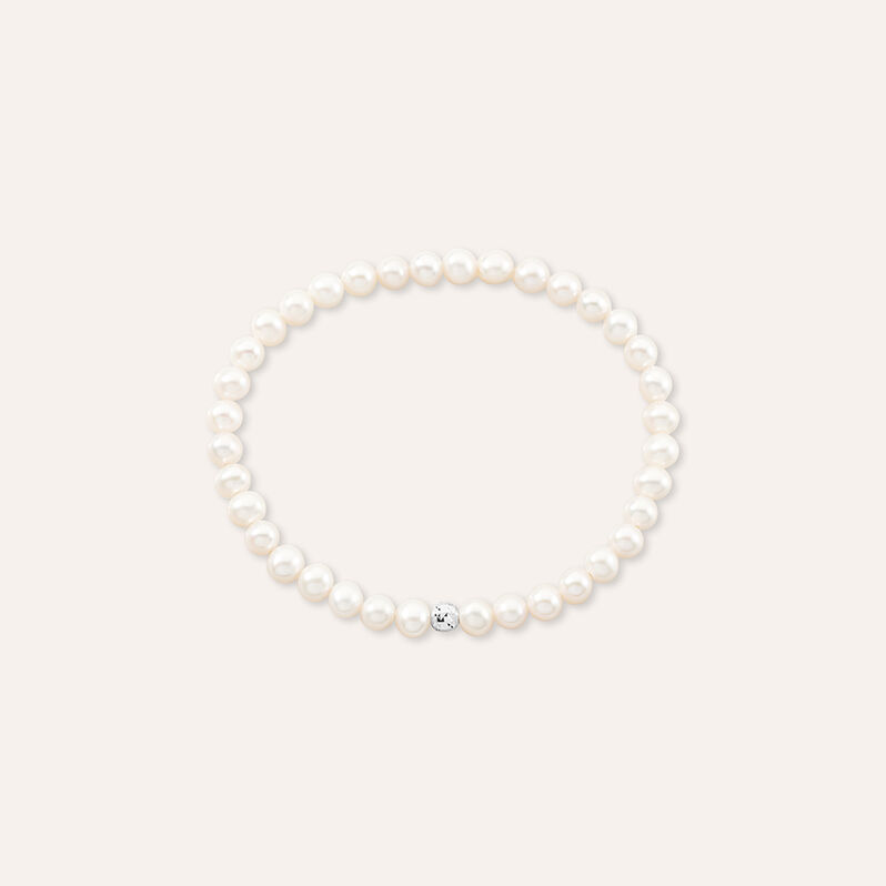 Bracciale Gabrielle Oro Bianco Perla D'Acqua Dolce - Bracciali Donna | Stroili