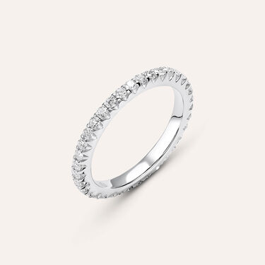 Fede Classica Eternity 2.4 mm Oro Bianco Diamante