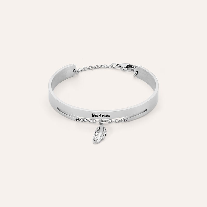 Bangle Sunrise Acciaio Cristallo - Bracciali Rigidi Donna | Stroili