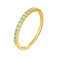 Anello Riviere Charlotte Oro Giallo Smeraldo