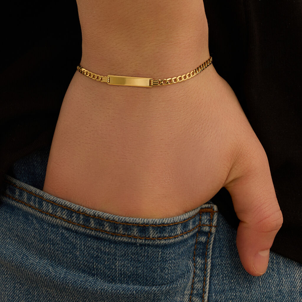 Bracciale Con Targhetta L'homme Or Oro Giallo