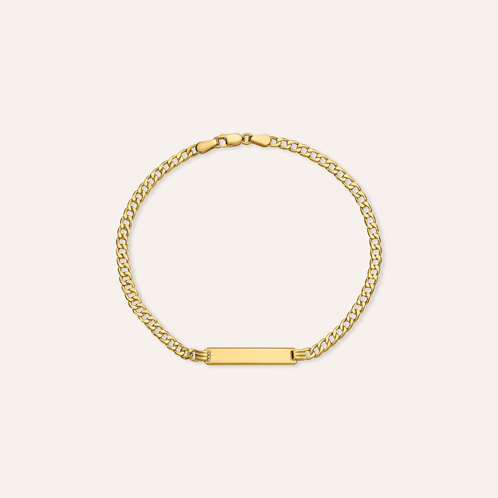Bracciale In Argento 925 Con Targhetta Personalizzata - Nome Inciso, Regalo Perfetto