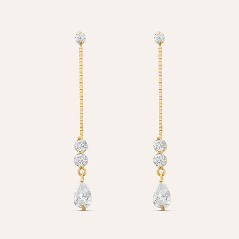 Orecchini Pendenti Claire Oro Giallo Cubic Zirconia - Orecchini Pendenti Donna | Stroili