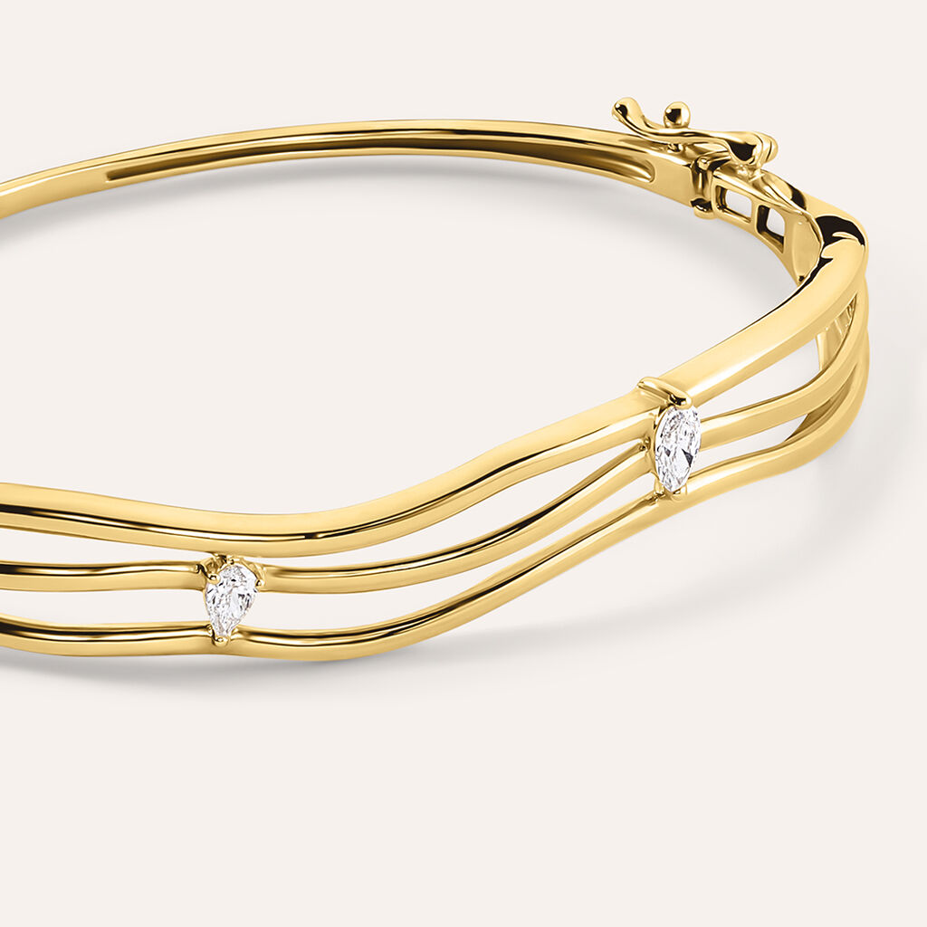 Bangle Diamade Glam Oro Giallo Diamante Lab-Grown