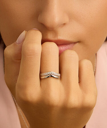 Anello Fascia Silver Shine Argento Rodiato Cubic Zirconia