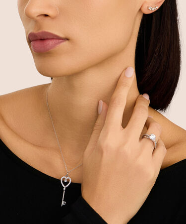 Anello Solitario Silver Elegance Argento Rodiato Cubic Zirconia