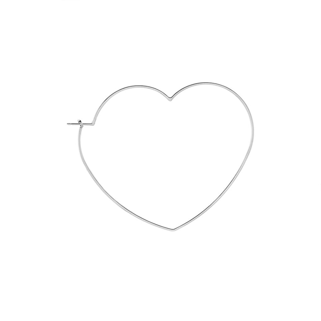 Mono Orecchino A Cerchio Silver Collection Argento Rodiato