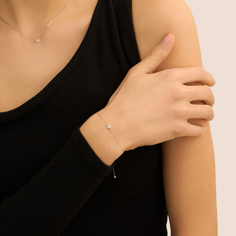 Bracciale Punto Luce Claire Oro Bianco Cubic Zirconia - Bracciali Amicizia Donna | Stroili