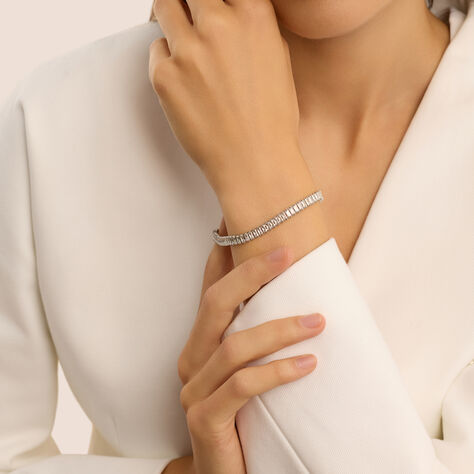 Bracciale Tennis Romantic Shine Metallo Cristallo - Bracciali Tennis Donna | Stroili